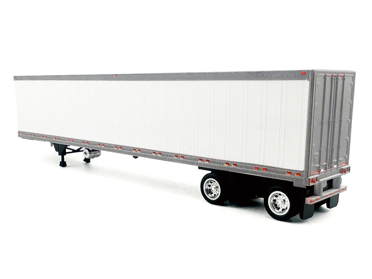 53' Spread Axle Refrigerated Trailer White 1/87 (HO) Plastic Model Car by HO Logistics-2