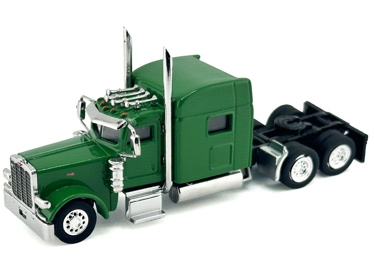 Peterbilt 389 Truck Tractor with Sleeper Cab Green 1/87 (HO) Scale Plastic Model Car by HO Logistics-1