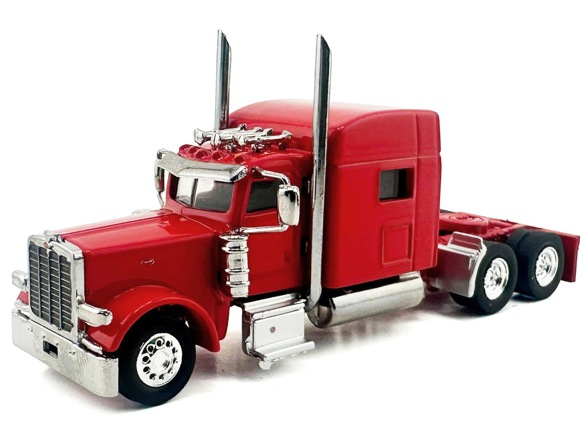 Peterbilt 389 Truck Tractor with Sleeper Cab Red 1/87 (HO) Scale Plastic Model Car by HO Logistics-1