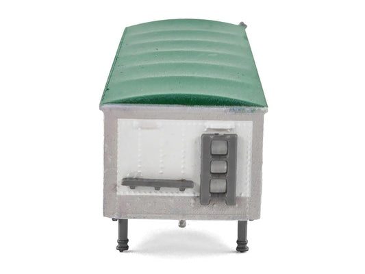 Covered Grain Trailer White with Green Tarp "Nutrena Feeds" 1/87 (HO) Plastic Model Car by HO Logistics HO Logistics Replicas