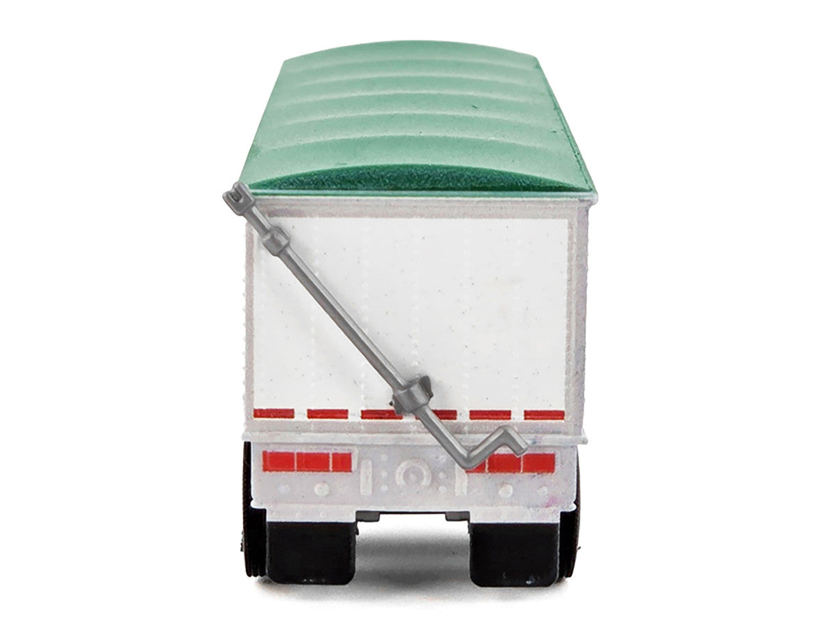 Covered Grain Trailer White with Green Tarp "Nutrena Feeds" 1/87 (HO) Plastic Model Car by HO Logistics HO Logistics Replicas
