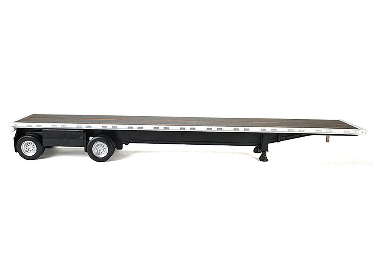 High Boy Spread Axle Flatbed Trailer White 1/87 (HO) Plastic Model Car by HO Logistics HO Logistics Replicas