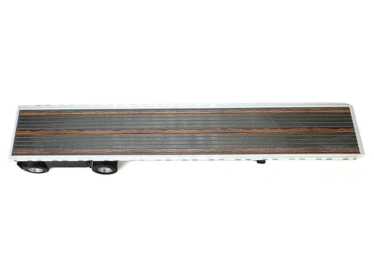 High Boy Spread Axle Flatbed Trailer White 1/87 (HO) Plastic Model Car by HO Logistics HO Logistics Replicas