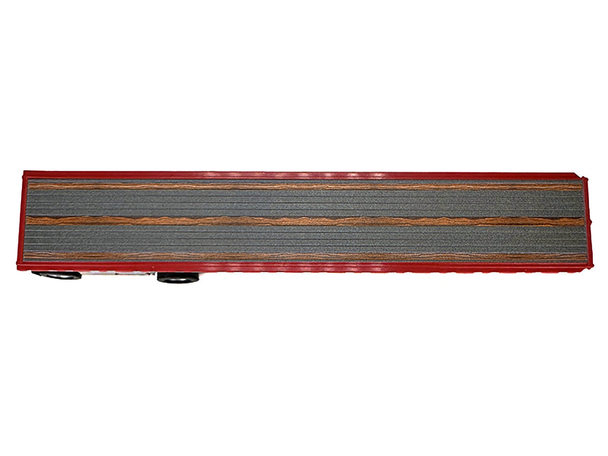 High Boy Spread Axle Flatbed Trailer Red 1/87 (HO) Plastic Model Car by HO Logistics HO Logistics Replicas