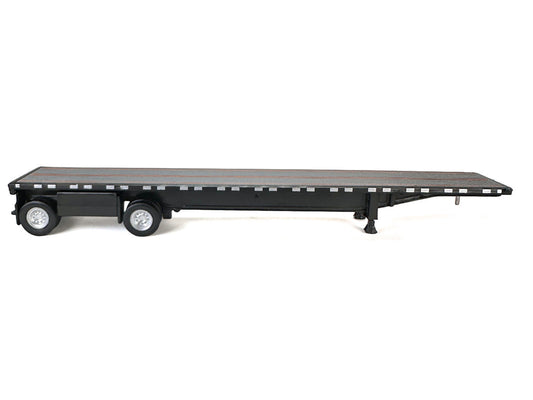 High Boy Spread Axle Flatbed Trailer Black 1/87 (HO) Plastic Model Car by HO Logistics HO Logistics Replicas