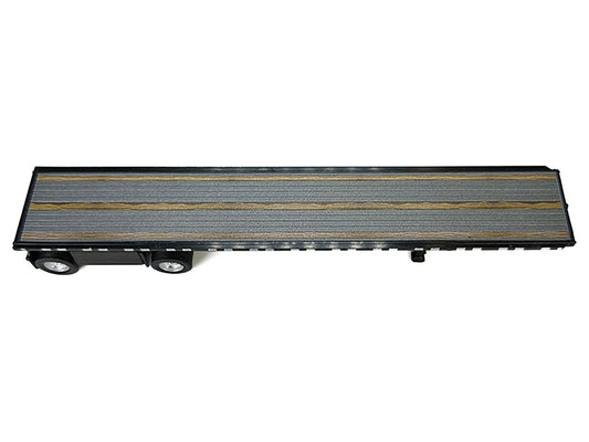 High Boy Spread Axle Flatbed Trailer Black 1/87 (HO) Plastic Model Car by HO Logistics HO Logistics Replicas