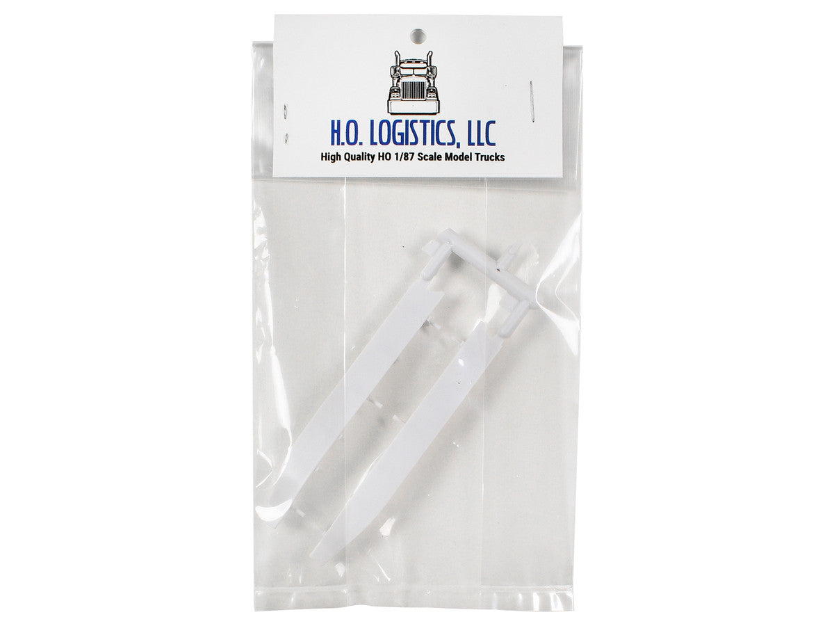 Trailer Wind Skirts for 53' Dry Vans White 1/87 (HO) Plastic Model Car by HO Logistics HO Logistics Replicas