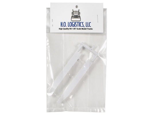 Trailer Wind Skirts for 53' Dry Vans White 1/87 (HO) Plastic Model Car by HO Logistics HO Logistics Replicas