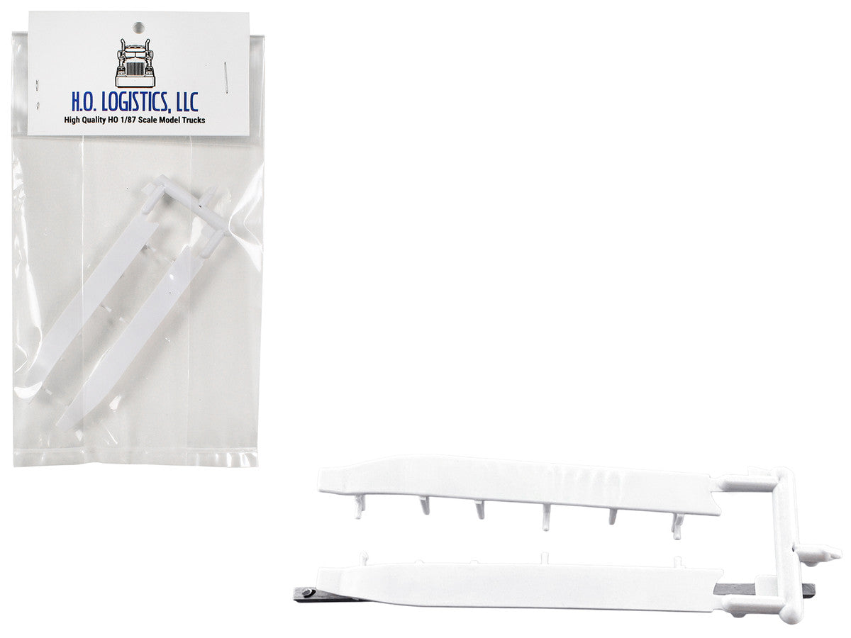 Trailer Wind Skirts for 53' Dry Vans White 1/87 (HO) Plastic Model Car by HO Logistics HO Logistics Replicas