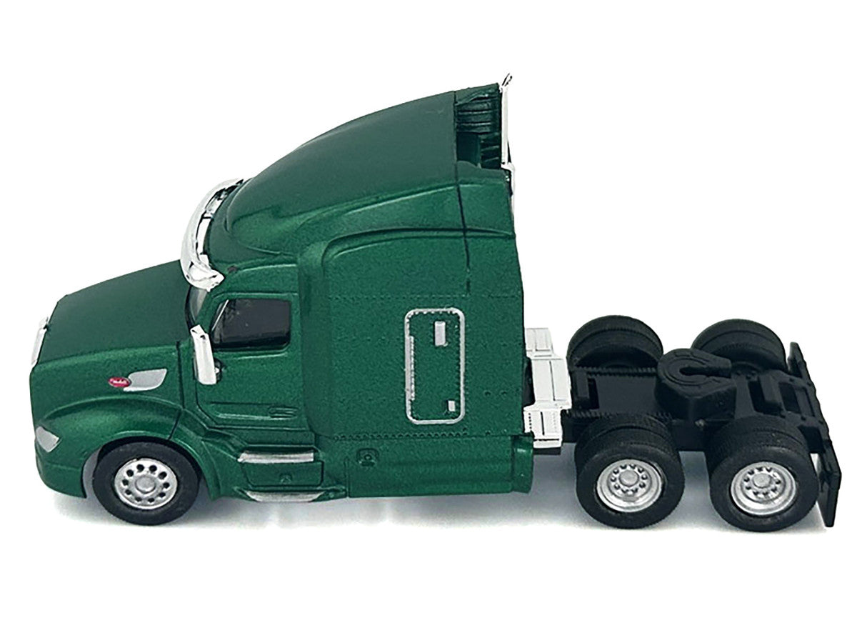 Peterbilt 579 Sleeper Cab Green Metallic 1/87 (HO) Plastic Model Car by HO Logistics-1