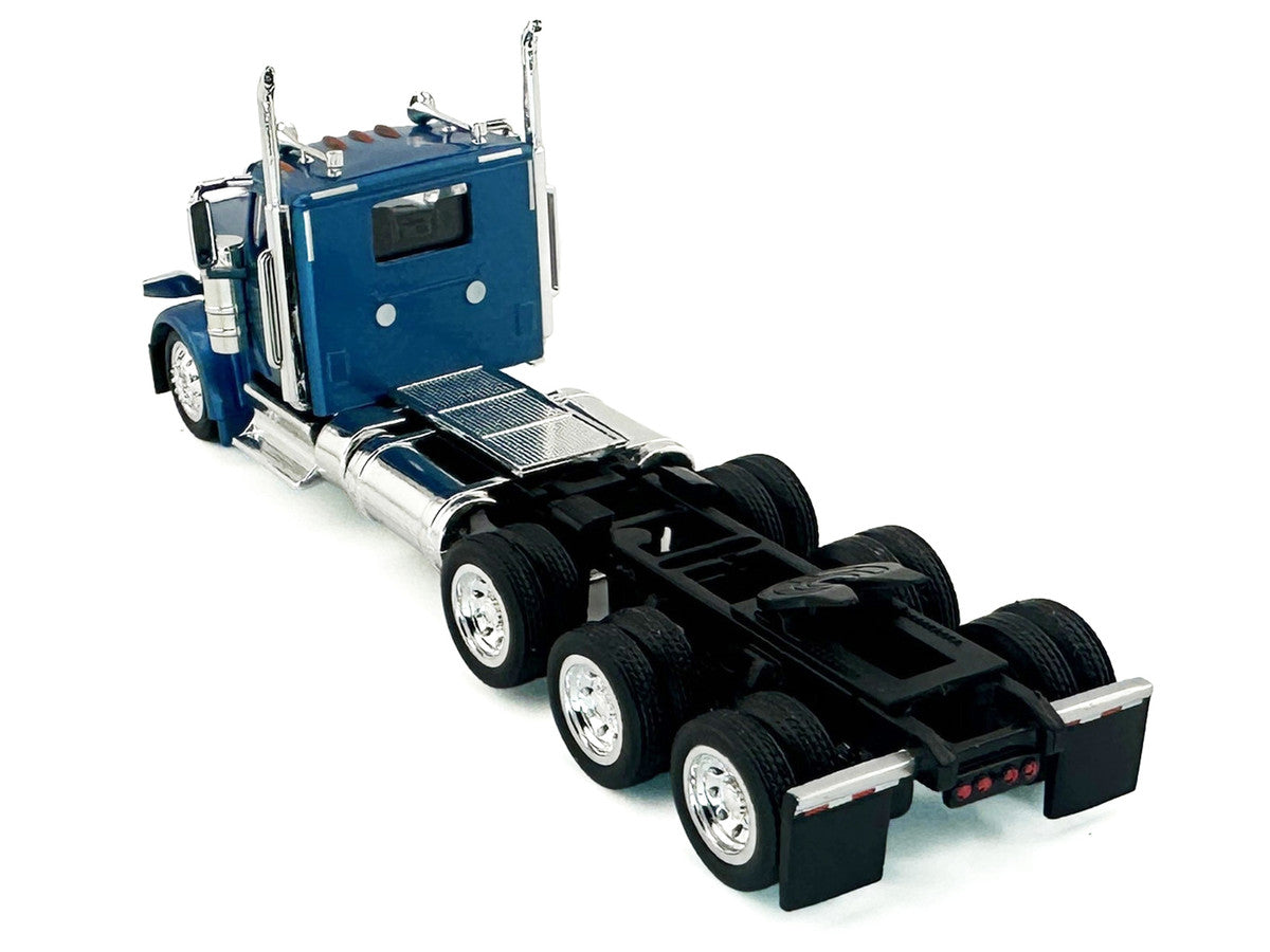 Peterbilt 589 3-Axel Day Cab Blue Metallic 1/87 (HO) Plastic Model Car by HO Logistics-2
