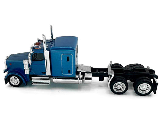 Peterbilt 589 Truck with 72 Inch Sleeper Blue Metallic 1/87 (HO) Plastic Model Car by HO Logistics HO Logistics Replicas