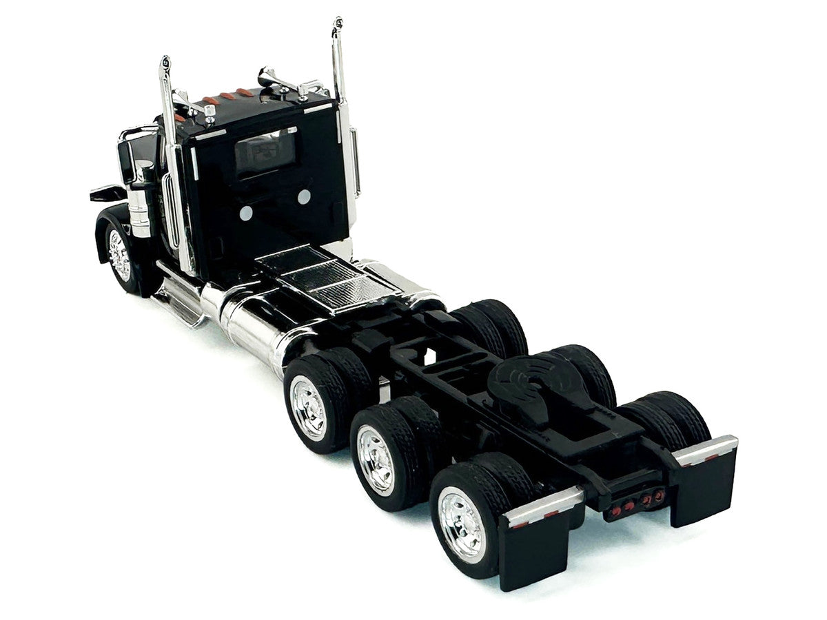 Peterbilt 589 3-Axel Day Cab Black 1/87 (HO) Plastic Model Car by HO Logistics-1