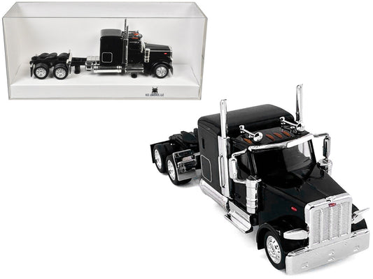 Peterbilt 589 Truck with 72 Inch Sleeper Black 1/87 (HO) Plastic Model Car by HO Logistics HO Logistics Replicas