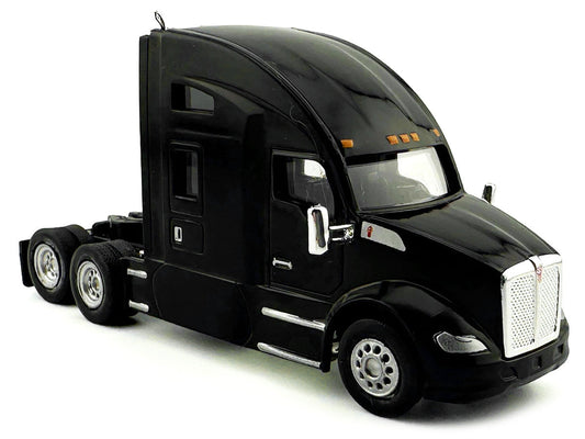 Kenworth T680 Sleeper Cab Black 1/87 (HO) Plastic Model Car by HO Logistics HO Logistics Replicas