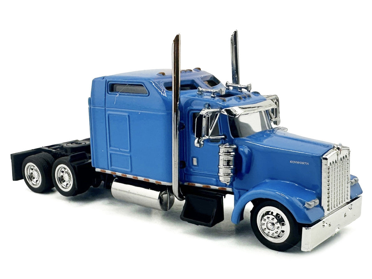 Kenworth W900L Truck Tractor with Sleeper Cab Baby Blue 1/87 (HO) Scale Plastic Model Car by HO Logistics-2