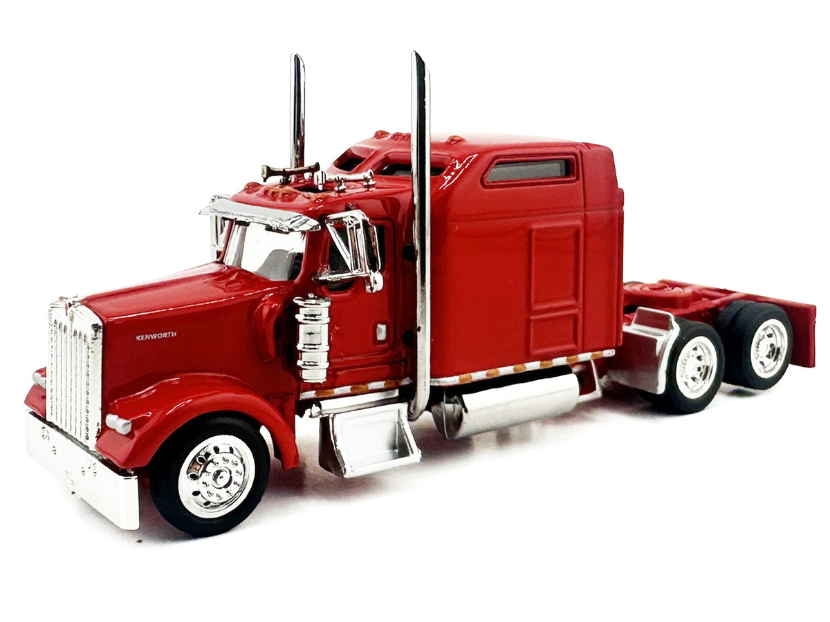 Kenworth W900L Truck Tractor with Sleeper Cab Red 1/87 (HO) Scale Plastic Model Car by HO Logistics HO Logistics Replicas