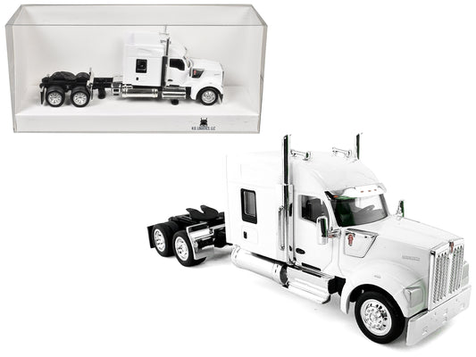 Kenworth W990 with Stand Up Sleeper Cab White 1/87 (HO) Plastic Model Car by HO Logistics