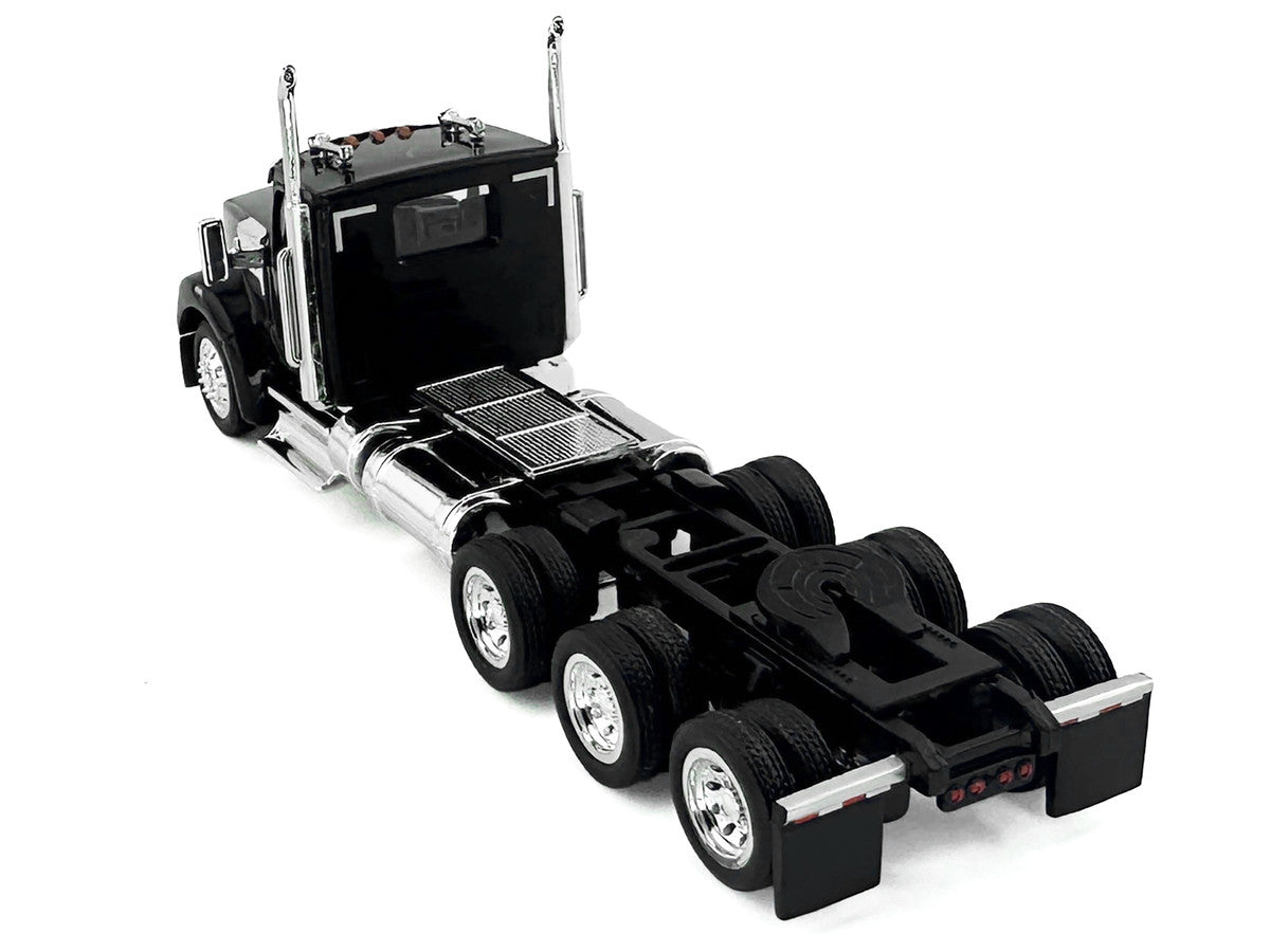 Kenworth W990 3-Axel Day Cab Black 1/87 (HO) Plastic Model Car by HO Logistics-1