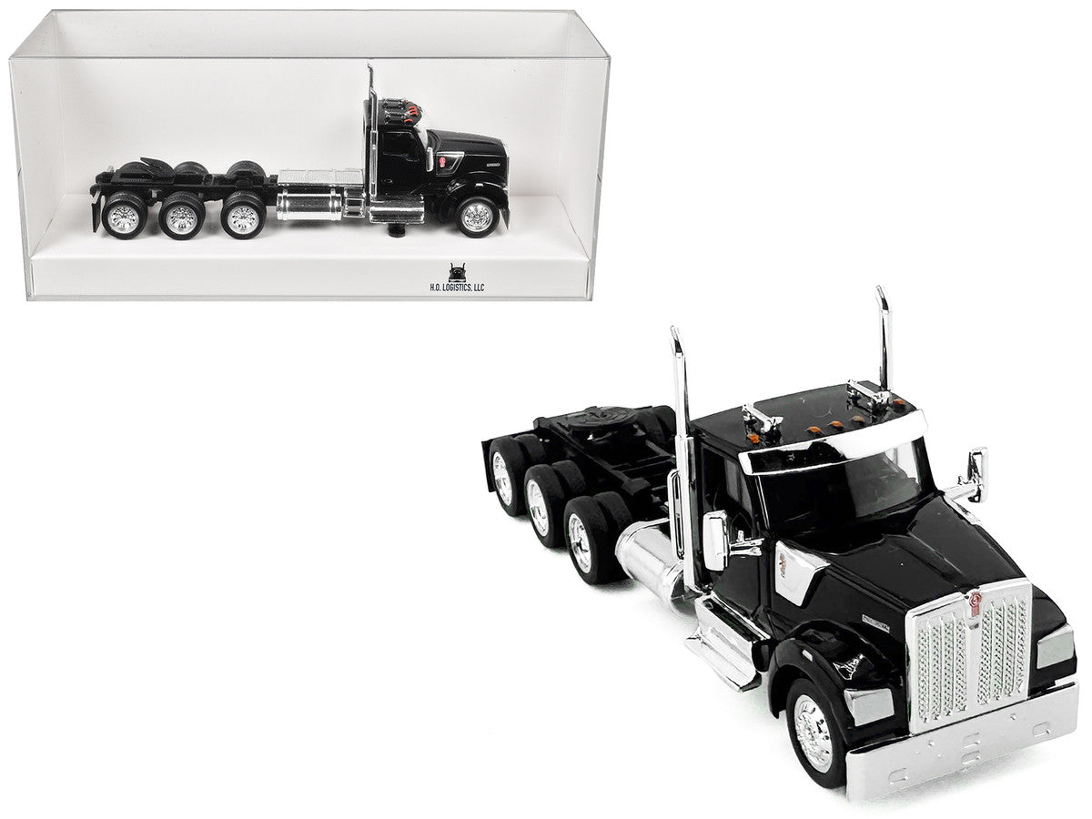 Kenworth W990 3-Axel Day Cab Black 1/87 (HO) Plastic Model Car by HO Logistics-2