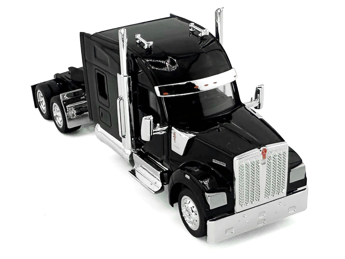 Kenworth W990 with Stand Up Sleeper Cab Black 1/87 (HO) Plastic Model Car by HO Logistics