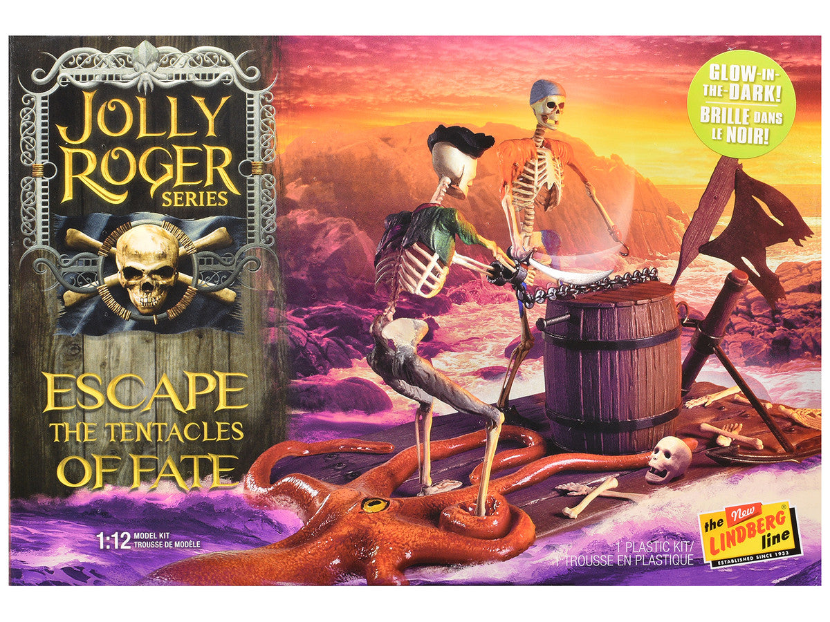 Skill 2 Model Kit Jolly Roger Series "Escape the Tentacles of Fate" Diorama Set 1/12 Scale Model by Lindberg Lindberg