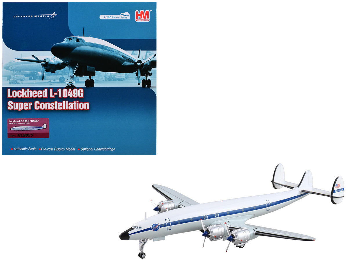 Lockheed C-121G Constellation Transport Aircraft "NASA 421 Maryland" (1969) National Aeronautics and Space Administration "Airliner Series" 1/200 Diecast Model by Hobby Master Hobby Master