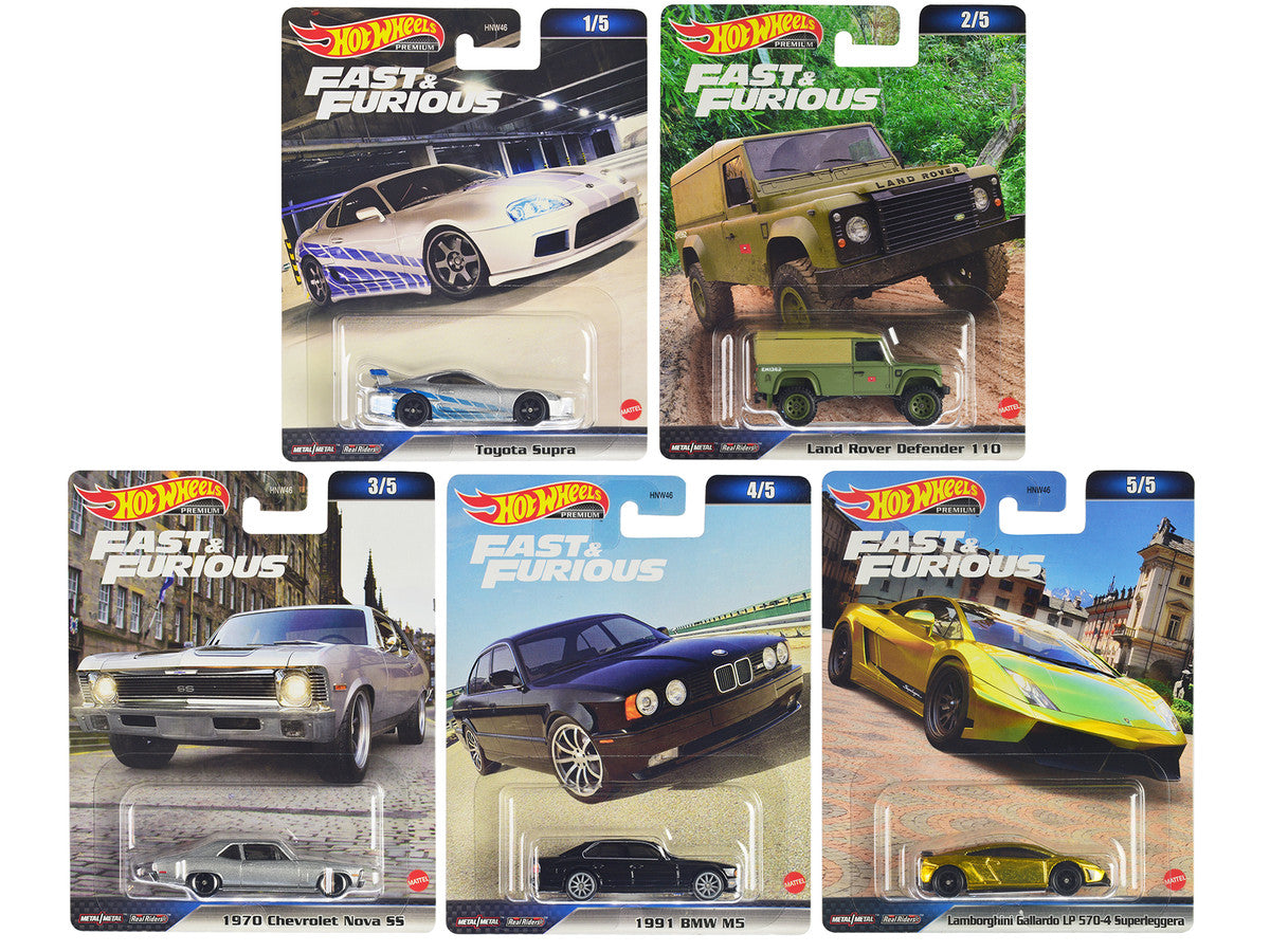"Fast & Furious" 2023 5 piece Set D Diecast Model Cars by Hot Wheels-0