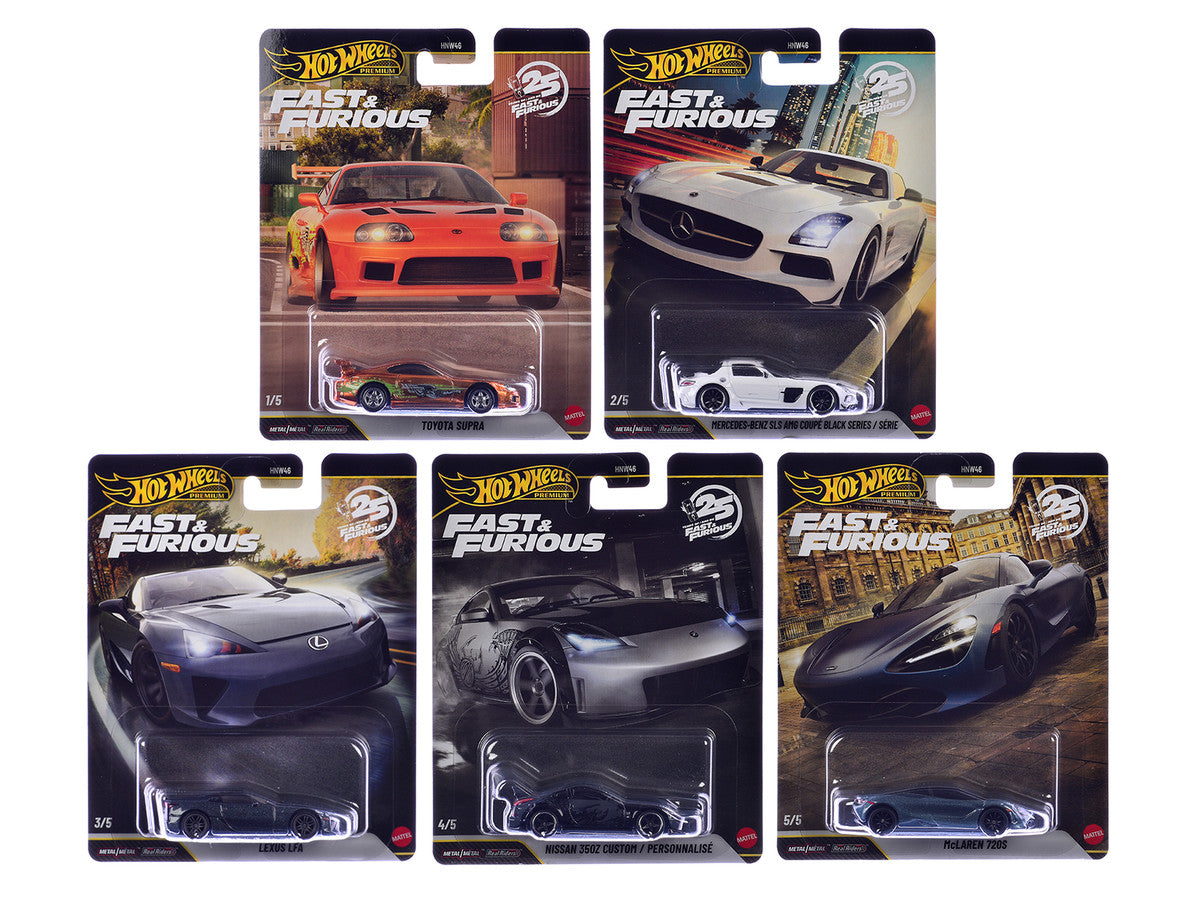 "Fast & Furious 25th Anniversary" 2026 10 piece Set R Diecast Model Cars by Hot Wheels Hotwheels