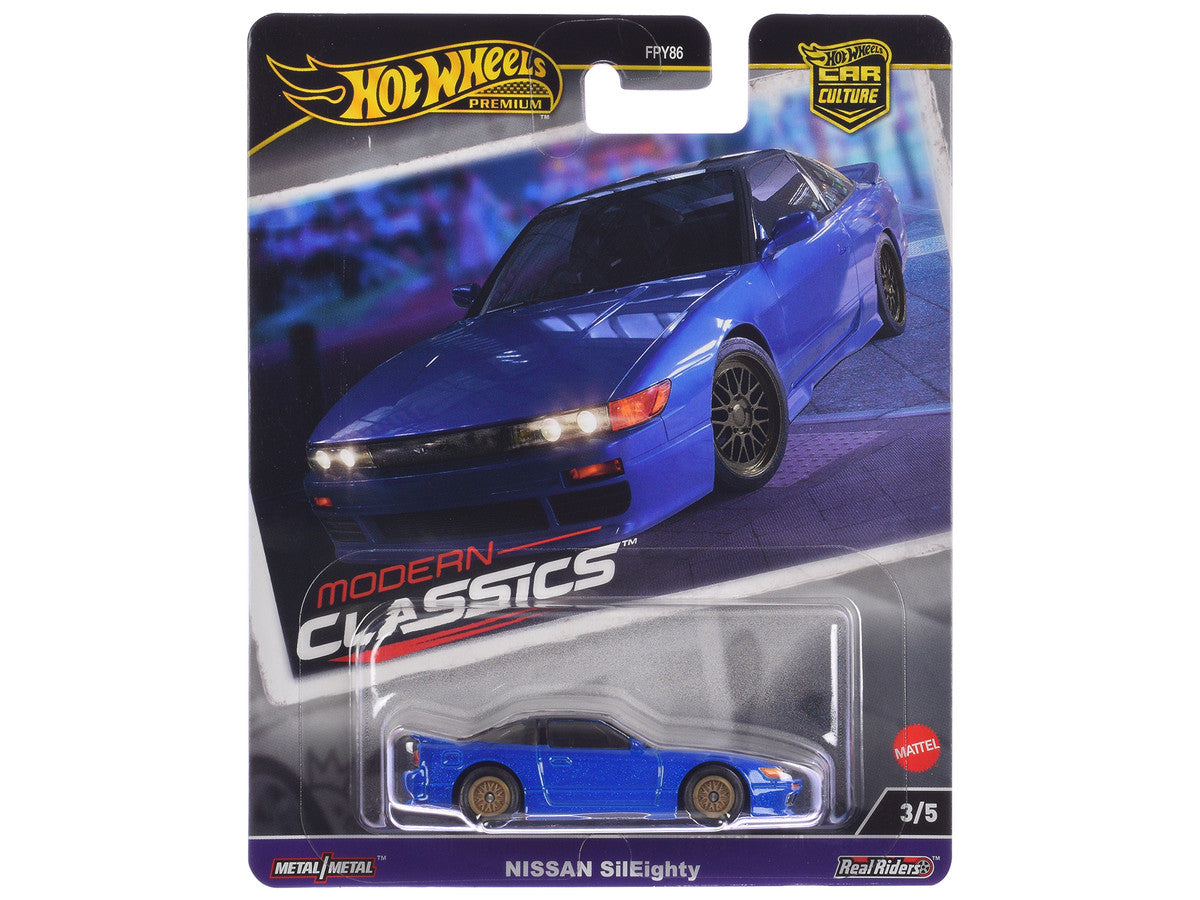 Nissan SilEighty Blue Metallic "Modern Classics" Series Diecast Model Car by Hot Wheels Hotwheels