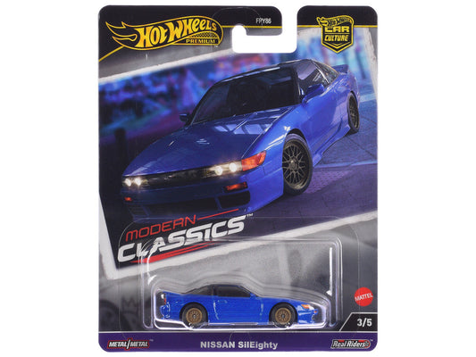 Nissan SilEighty Blue Metallic "Modern Classics" Series Diecast Model Car by Hot Wheels Hotwheels