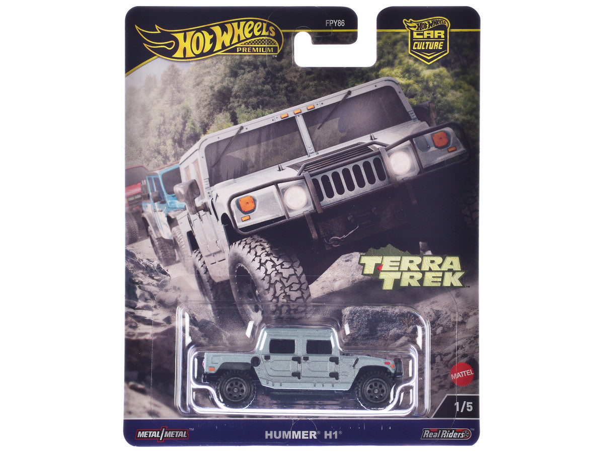 Hummer H1 Pickup Truck Gray Metallic "Terra Trek" Series Diecast Model Car by Hot Wheels Hotwheels
