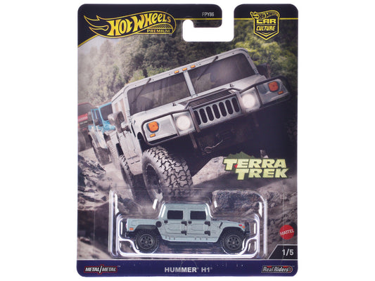 Hummer H1 Pickup Truck Gray Metallic "Terra Trek" Series Diecast Model Car by Hot Wheels Hotwheels