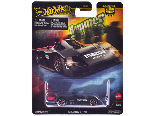 Mazda 787B Prototype Race Car Black "Hammer Drop" Series Diecast Model Car by Hot Wheels Hotwheels