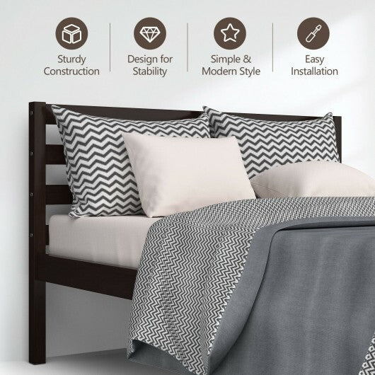 Full Size Bed frame Foundation with Solid Wooden Slat Suppor W2B