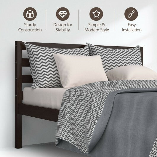 Full Size Bed frame Foundation with Solid Wooden Slat Suppor W2B