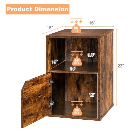 Set of 2 Nightstands Side End Table for Living Room-White