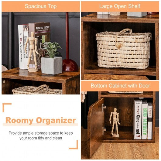 Set of 2 Nightstands Side End Table for Living Room-White