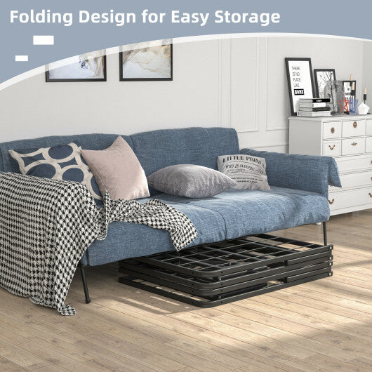 Twin/Full/Queen Size Foldable Metal Platform Bed with Tool-Free Assembly-Full Size W2B