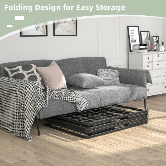 Twin/Full/Queen Size Foldable Metal Platform Bed with Tool-Free Assembly-Full Size W2B