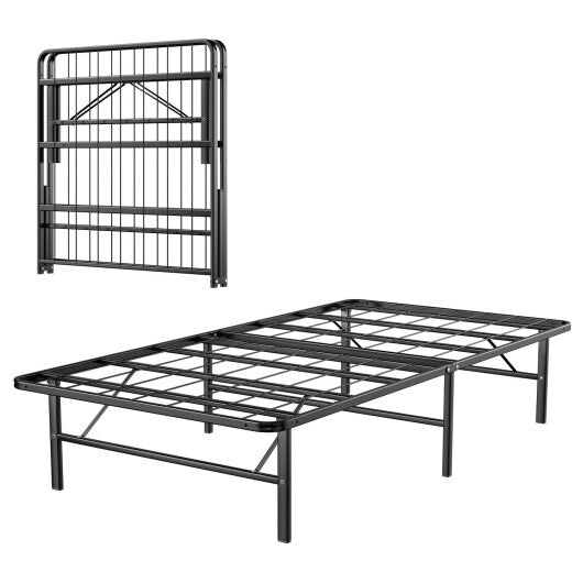 Twin/Full/Queen Size Foldable Metal Platform Bed with Tool-Free Assembly-Full Size W2B
