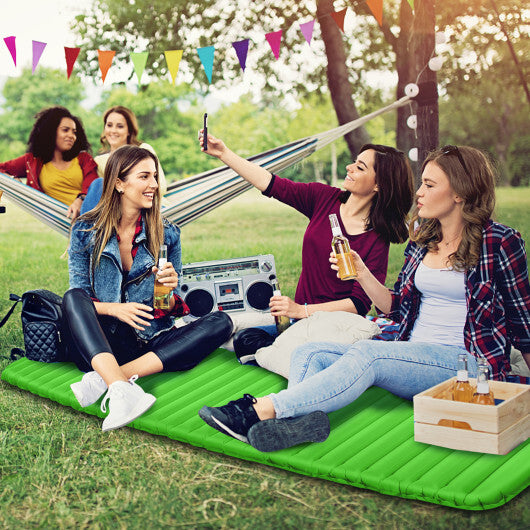 3 Inch Thick Inflatable Waterproof Camping Sleeping Pad-Blue