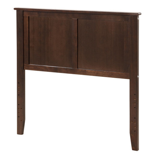 Solid Wood Flat Panel Headboard for Twin-size Bed-Black