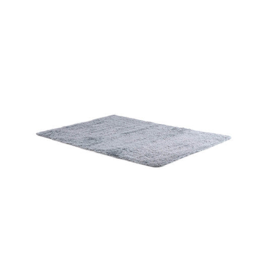 5 x 7 Feet Modern Rectangular Soft Shag Area Rug for Living Room Bedroom-Gray