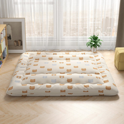 Foldable Futon Mattress with Washable Cover and Carry Bag for Camping-Full Size W2B