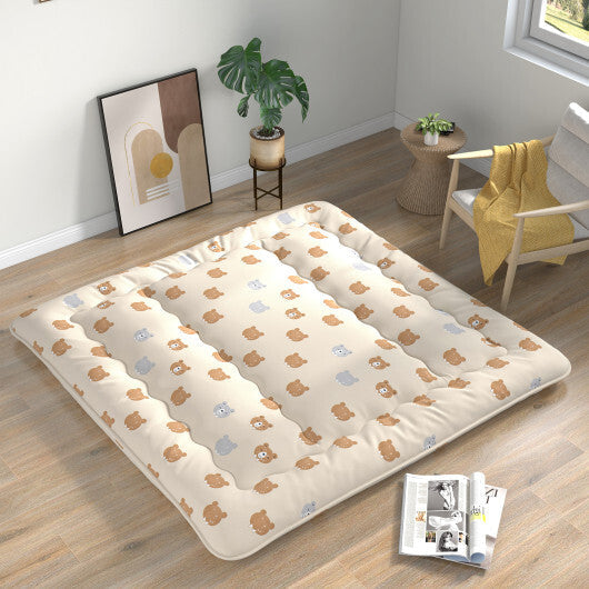 Foldable Futon Mattress with Washable Cover and Carry Bag for Camping-Full Size W2B