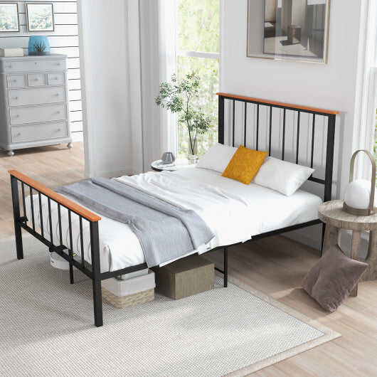 Bed Frame with Headboard and Footboard-Full Size W2B