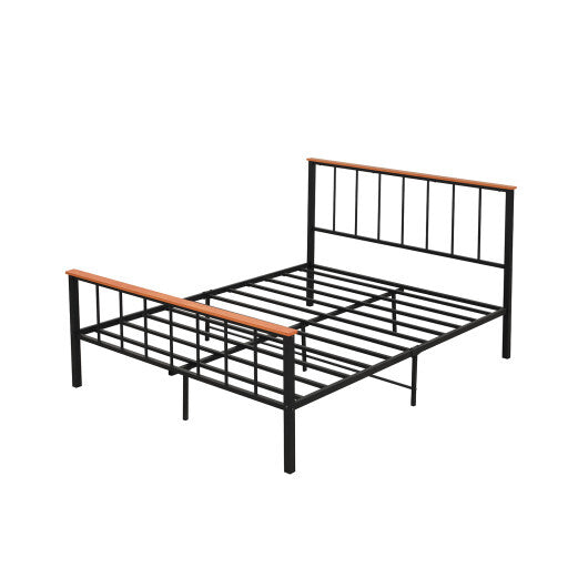 Bed Frame with Headboard and Footboard-Full Size W2B