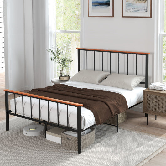Bed Frame with Headboard and Footboard-Full Size W2B