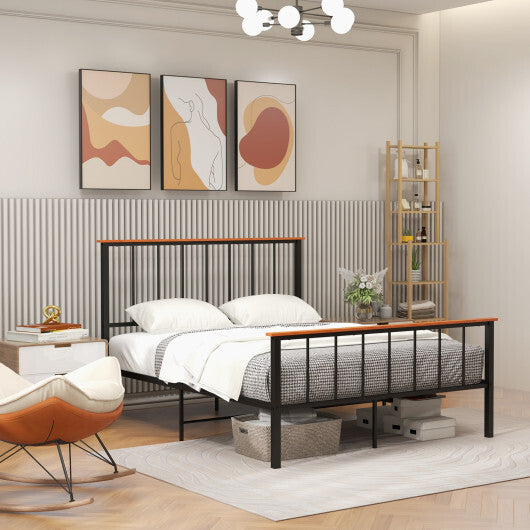 Bed Frame with Headboard and Footboard-Full Size W2B